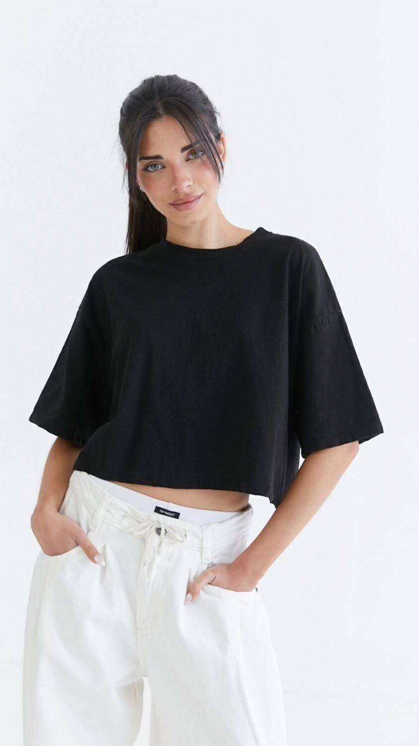 REMERA FLAME PIMA CROP OVER (B0644)