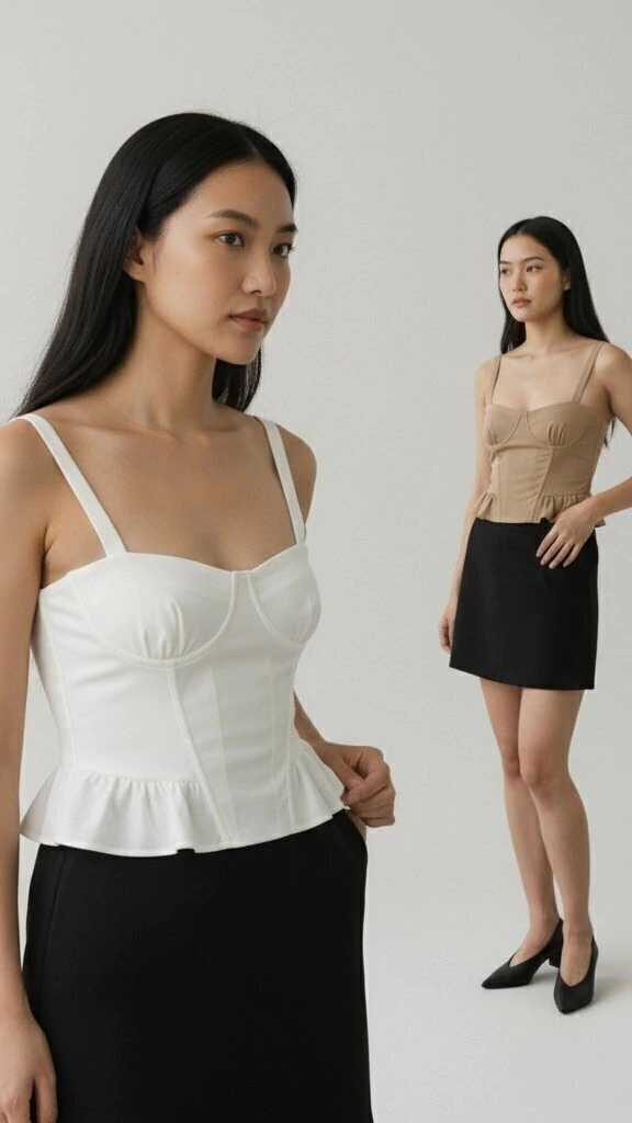 CORSET CON VOLADOS VALENCIA (B0740)