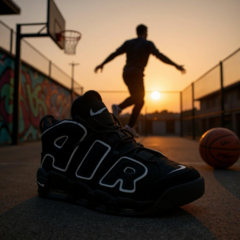 Nike Uptempo Black en internet