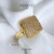 Anel quadrado - ouro 18K