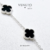Pulseira trevo preta - prata 925 - comprar online