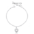 Pulseira coração cravejado - prata 925 - comprar online