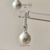 Brinco perola e zirconia - prata 925 - Veneto Gioielliere 