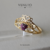 Anel coroa - ouro 18k