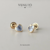 Brinco ponto de luz coração azul - ouro 18k - comprar online