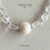 Pulseira pedra natural e pérola - Prata 925 - comprar online