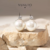 Brinco pérola e zircônia 15mm - prata 925 - loja online