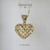 Pingente coração vazado - ouro 18k - Veneto Gioielliere 