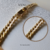 Pulseira groumet laminada - ouro 18K na internet