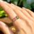 Anel cristal gota oval - prata 925 - comprar online