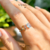 Anel cristal gota oval - prata 925 - comprar online