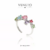 Anel cristais - prata 925 - loja online