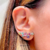 Brinco ear cuff cristais - prata 925 - comprar online