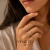 Anel solitario reto - ouro 18K