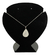 Colar Aço 50cm Elo Grumet Pedra Natural Quartzo Leitoso - comprar online