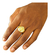 Anel Aço Dourado Jesus Com Zircônia - comprar online