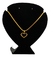 Colar Aço Dourado 45cm Raborato Pingente Coração Pixels