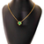 Colar Aço Inox Feminino Dourado Trevo Verde - loja online