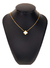 Imagem do Colar Aço Inox Feminino Dourado Trevo Branco