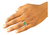 Anel Aço Inox Masculino Com Pedra Verde - comprar online