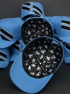 Boné Jogador$ Modelo Americano StrapBack em Poliéster Azul - loja online