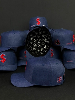 Boné Jogador$ StrapBack Cifrão Vermelho Bordado Poliéster Jeans - (cópia) - loja online
