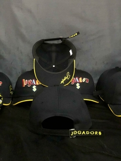 Boné Jogador$ Dad Hat StrapBack Preto - Jogador$ Caríssimo S6 Bola