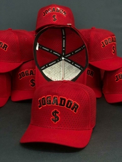 Boné Jogador$ AeroFlex Furadinho StrapBack Vermelho - comprar online