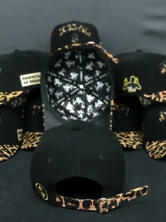 Boné Jogador$ Strapback Nobuck Preto e Aba Animal Gliter na internet