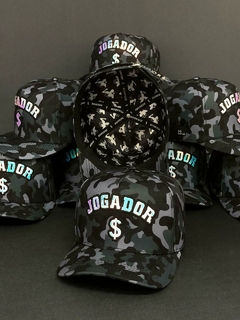 Boné Jogador$ Sublimado StrapBack Camuflado Cinza - comprar online