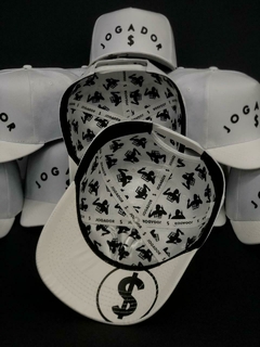 Boné Jogador$ SnapBack Poliéster Branco - Jogador$ Caríssimo S6 Bola