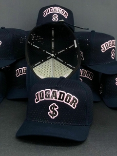 Boné Jogador$ AeroFlex Furadinho StrapBack Azul Marinho - comprar online