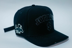 Imagem do Boné Jogador$ StrapBack Nobuck Preto Aplique Vinil