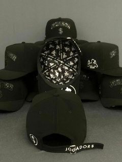 Boné Jogador$ StrapBack Nobuck Preto Aplique Vinil - loja online