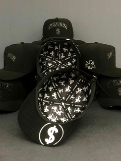 Boné Jogador$ StrapBack Nobuck Preto Aplique Vinil na internet