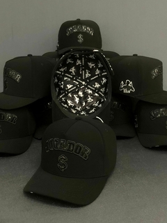 Boné Jogador$ StrapBack Nobuck Preto Aplique Vinil - comprar online