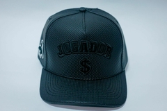 Boné Jogador$ SnapBack Couro Preto Aplique Vinil preto