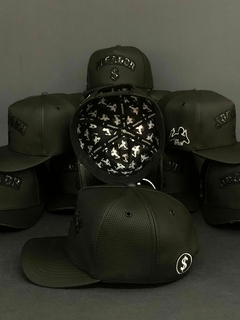 Boné Jogador$ SnapBack Couro Preto Aplique Vinil preto - Jogador$ Caríssimo S6 Bola