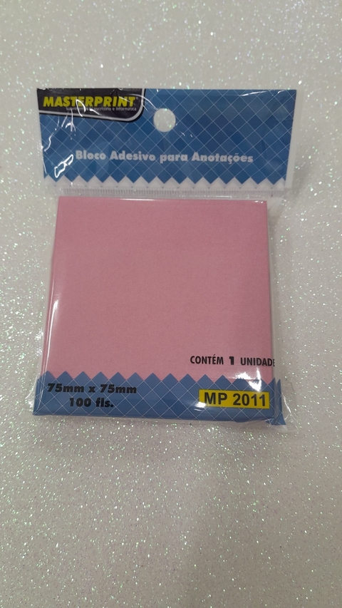 BLOCO ADESIVO PARA ANOTAÇOES ROSA