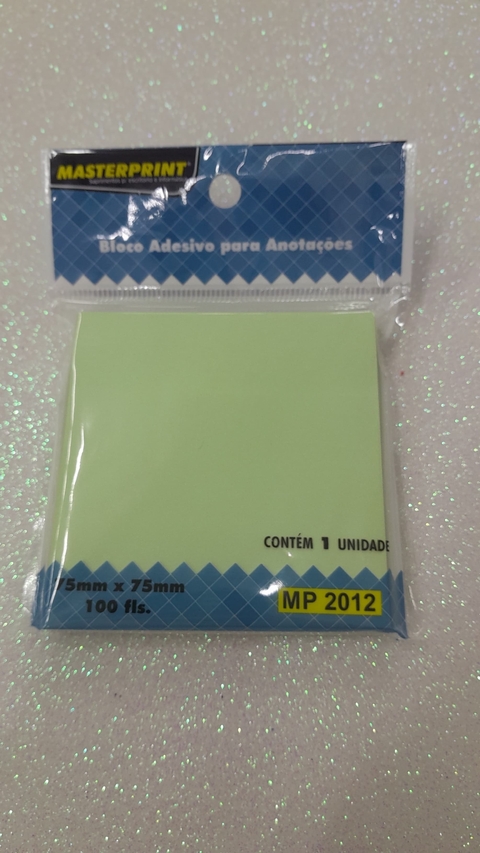 BLOCO ADESIVO PARA ANOTAÇOES VERDE CLARO