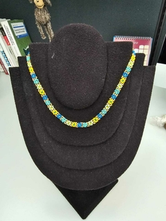 El arte de la chaquira - gargantilla sencilla c/aretes - Cuahuitl-Tianquiztli
