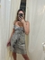 Vestido Mora Pailette Platino