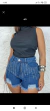 Shorts jeans com pedras na internet