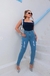 Calça jeans skinny linha premium com lycra rasgada na internet