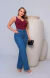 Calça jeans wide leg com detalhe do lado - comprar online
