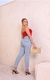 Calça jeans mom com detalhe do lado - loja online