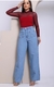Calça wide leg com bolso