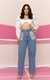 Calça wide leg com brilho no bolso - comprar online