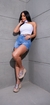 Imagem do Cropped um ombro só com gola