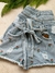 Shorts jeans bordado de coqueiro e com cinto - comprar online